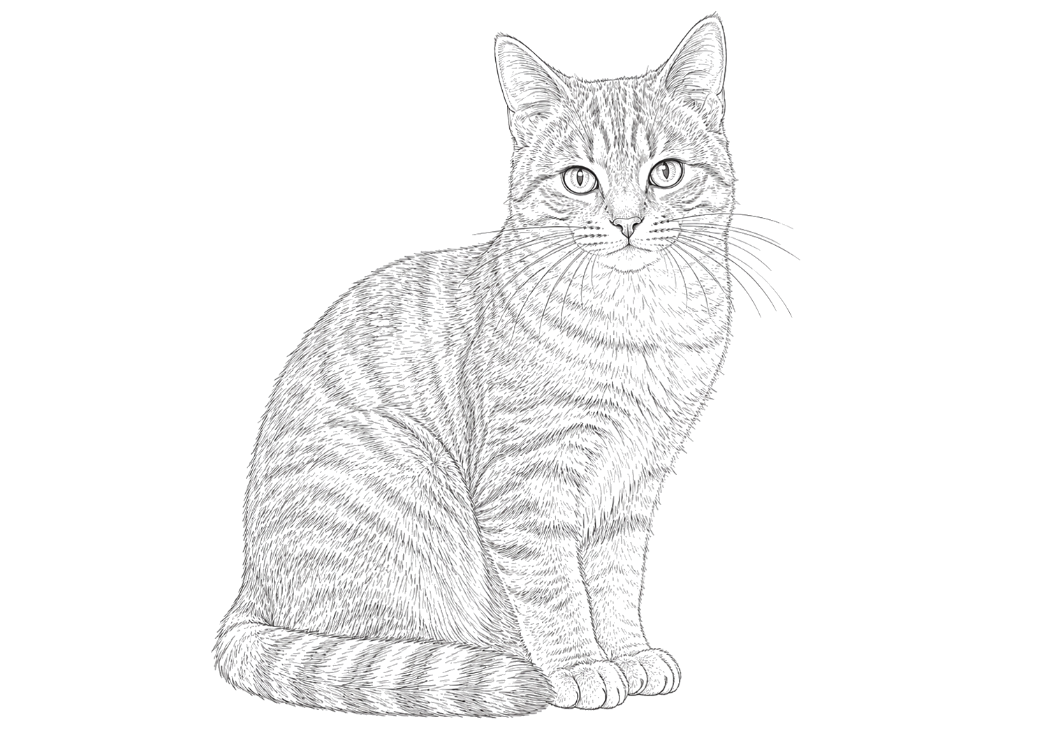 猫の細密画