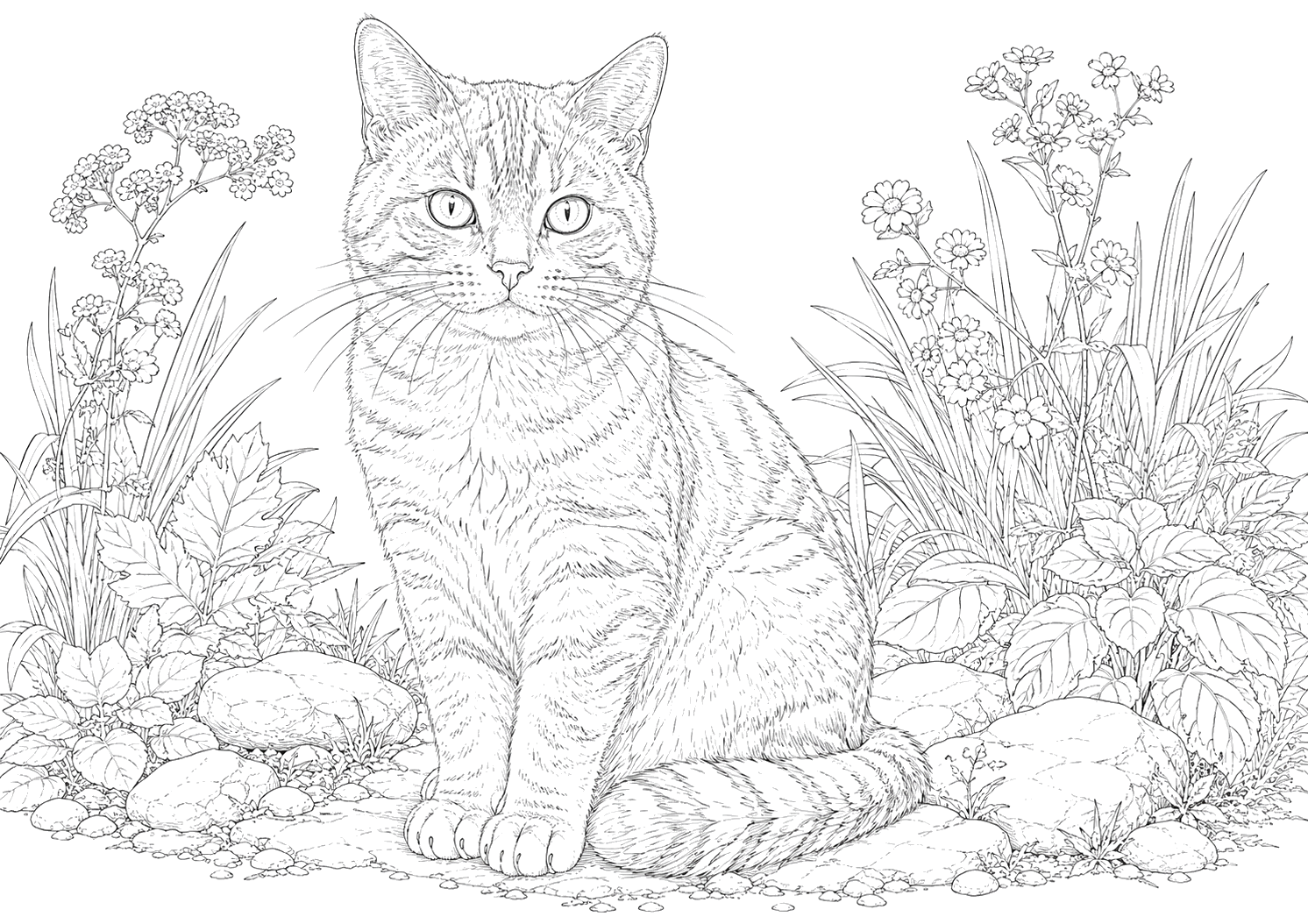 猫の細密画