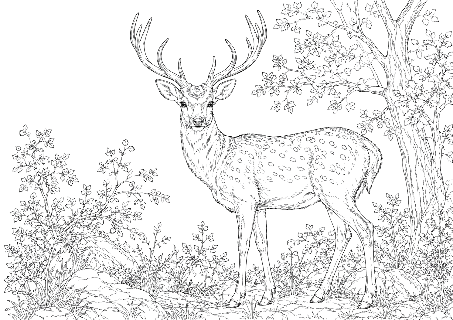 鹿の細密画