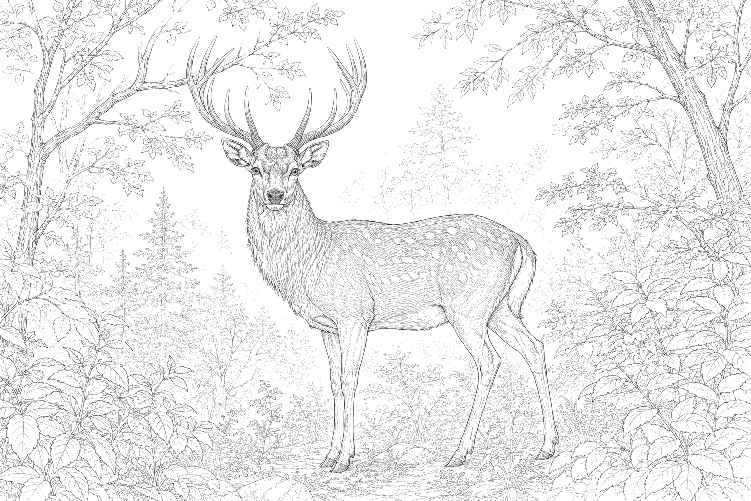 鹿の細密画