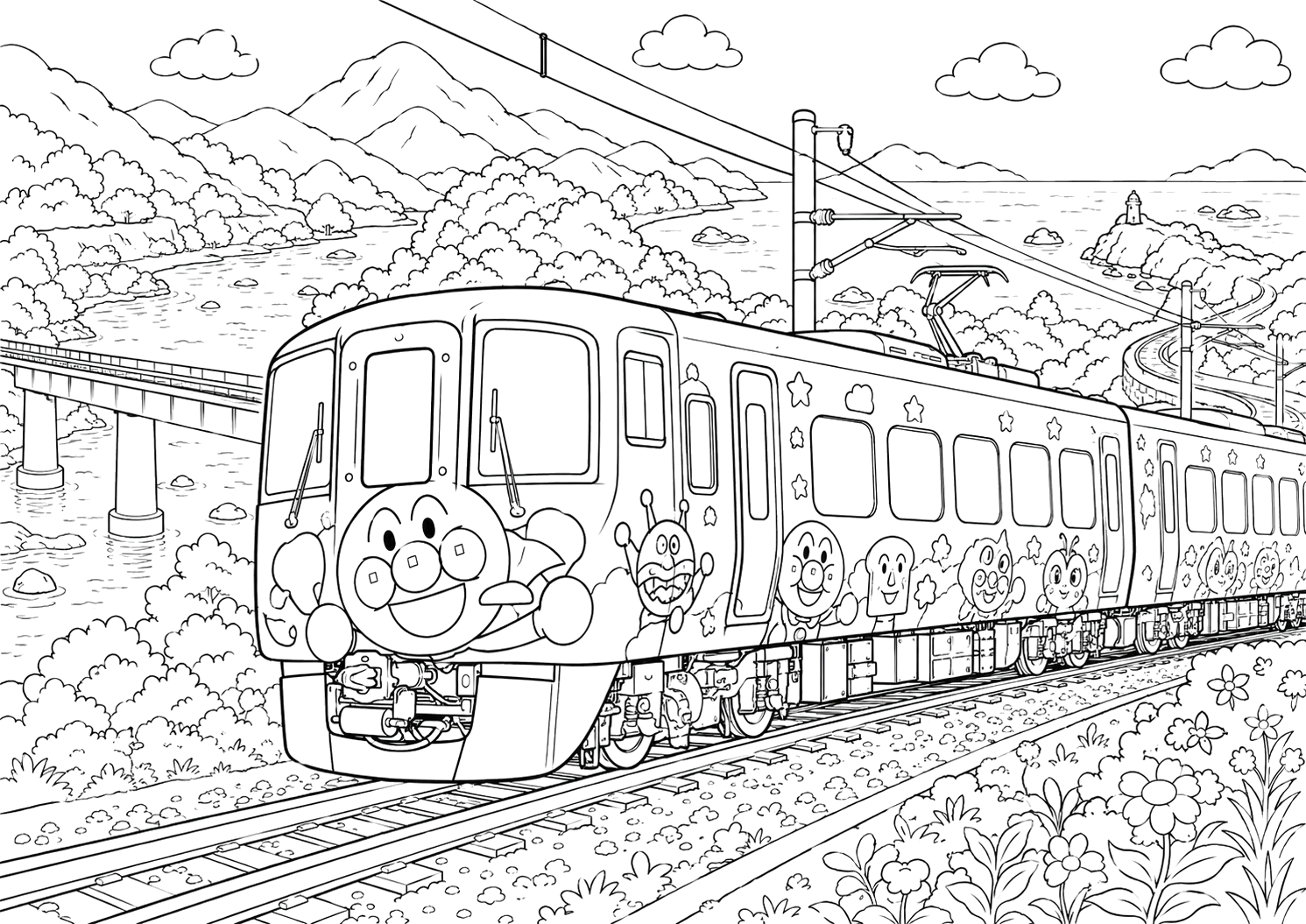 アンパンマン列車のけしき