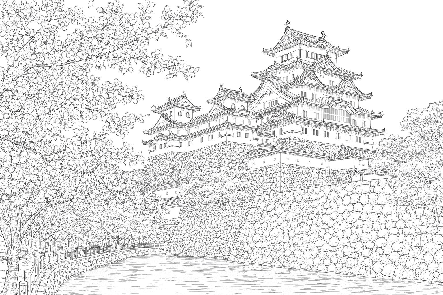 姫路城(細密)