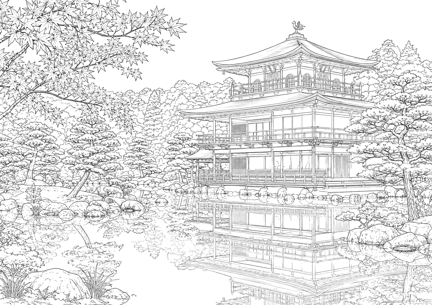 金閣寺(細密)
