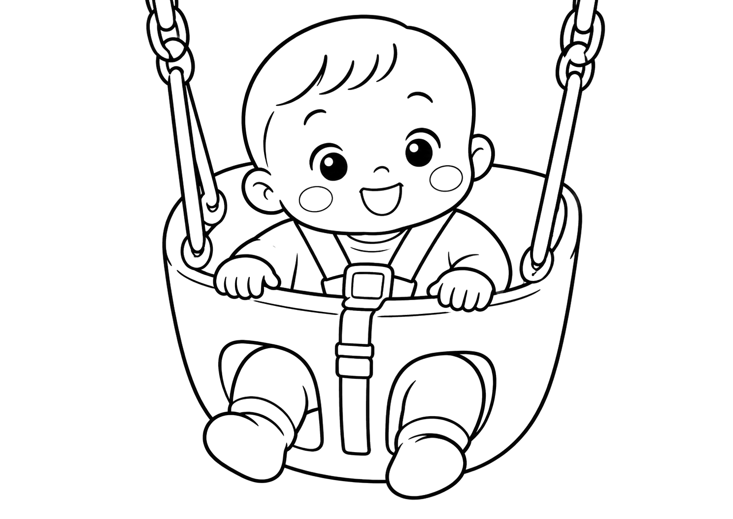 ブランコにのるあかちゃん