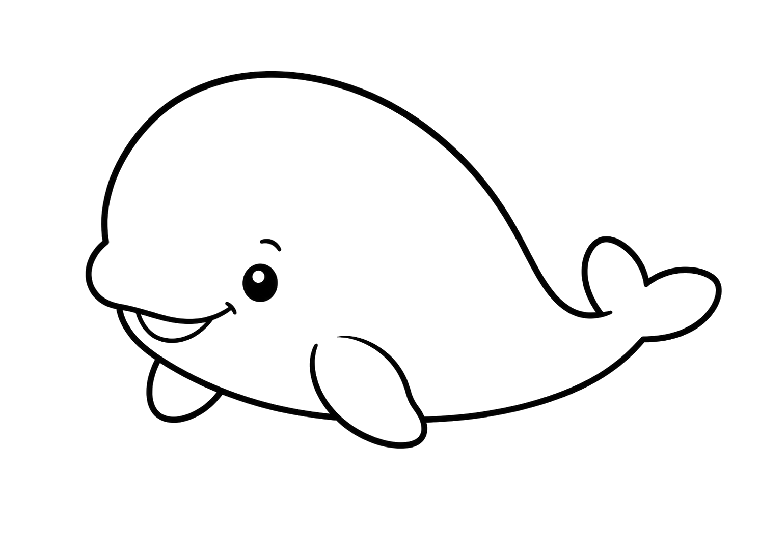 かわいいシロイルカ