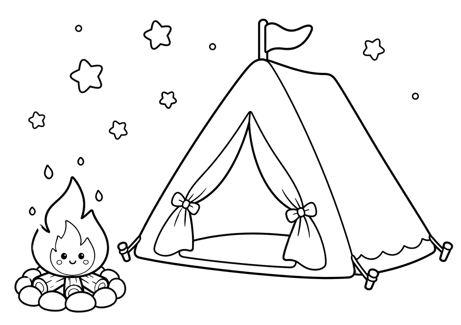 キャンプのテント
