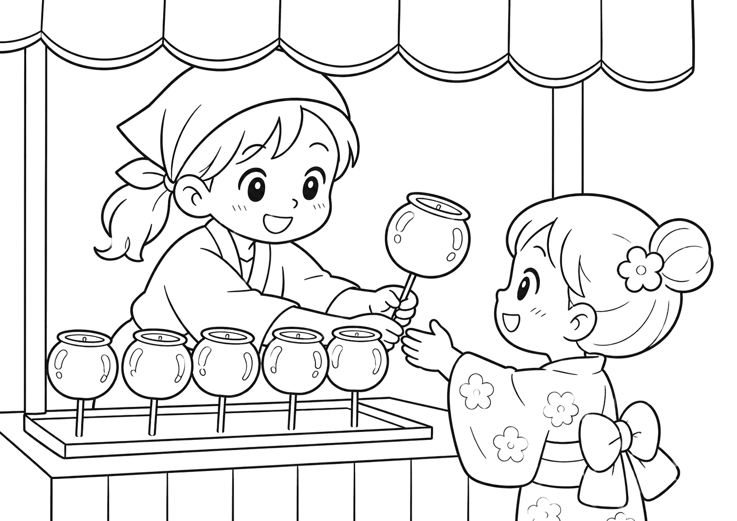 りんごあめのやたい