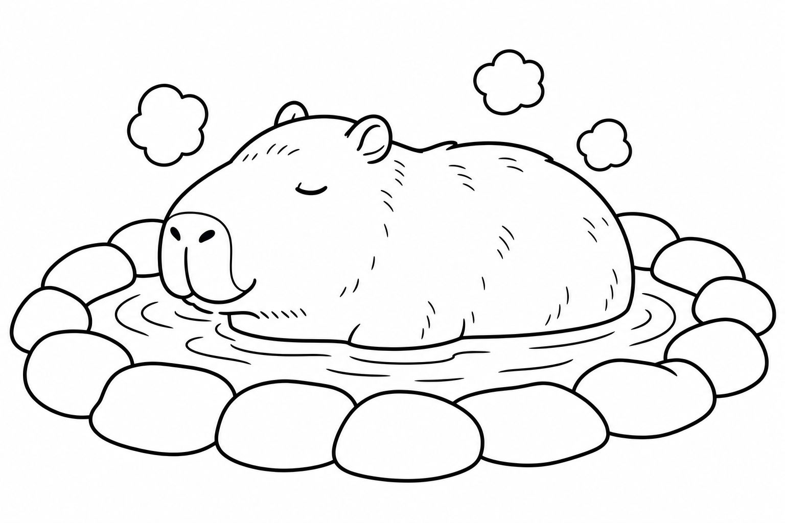 おふろにはいるカピバラ