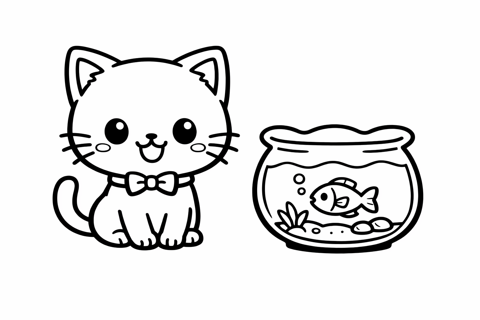ねこときんぎょばち