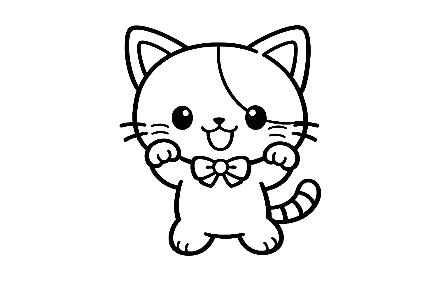 リボンをつけたねこちゃん