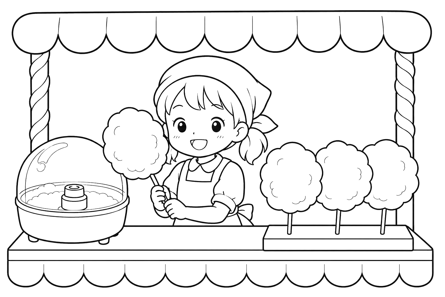 わたあめのやたい