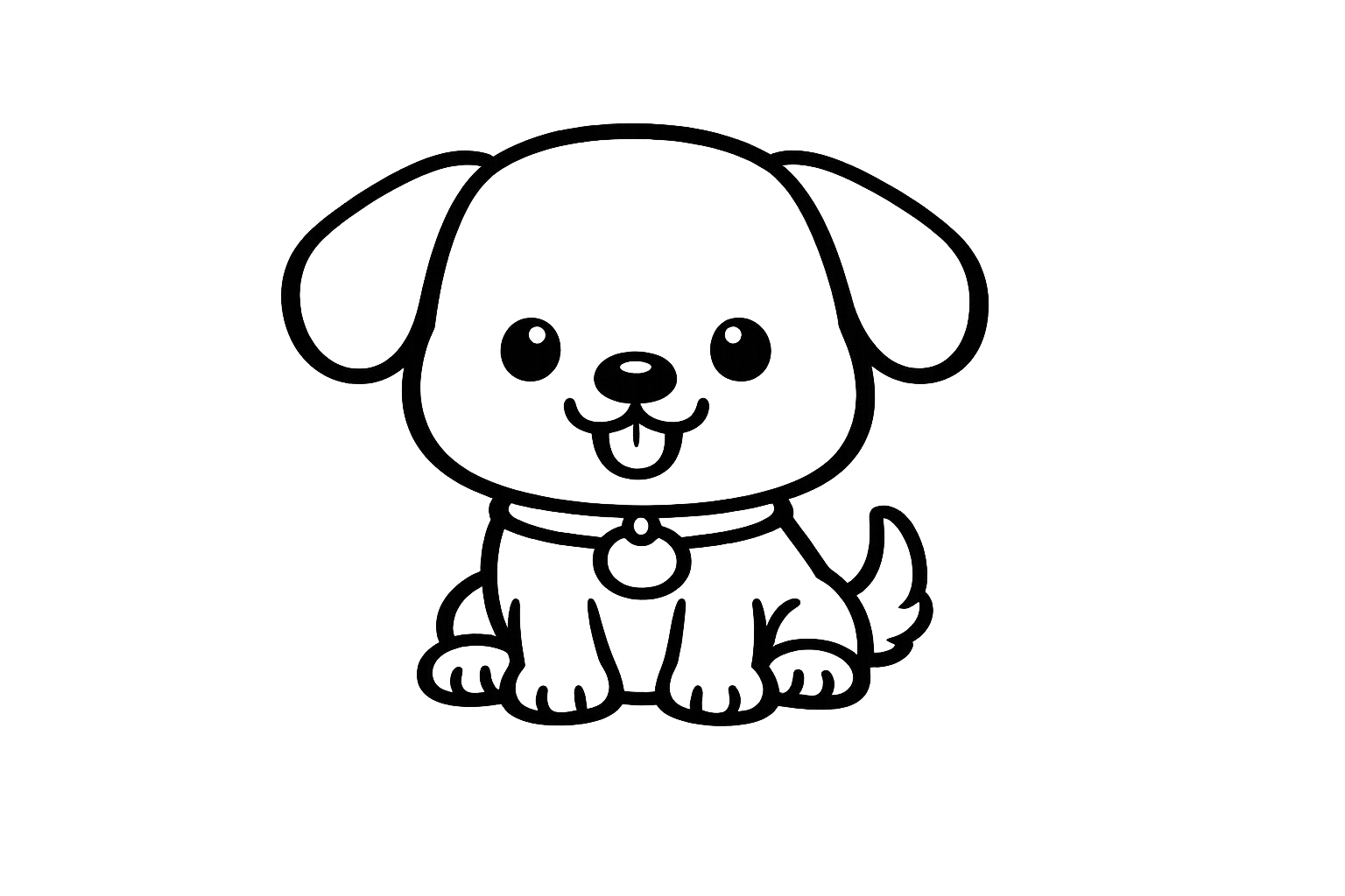 おすわりかわいいこいぬ