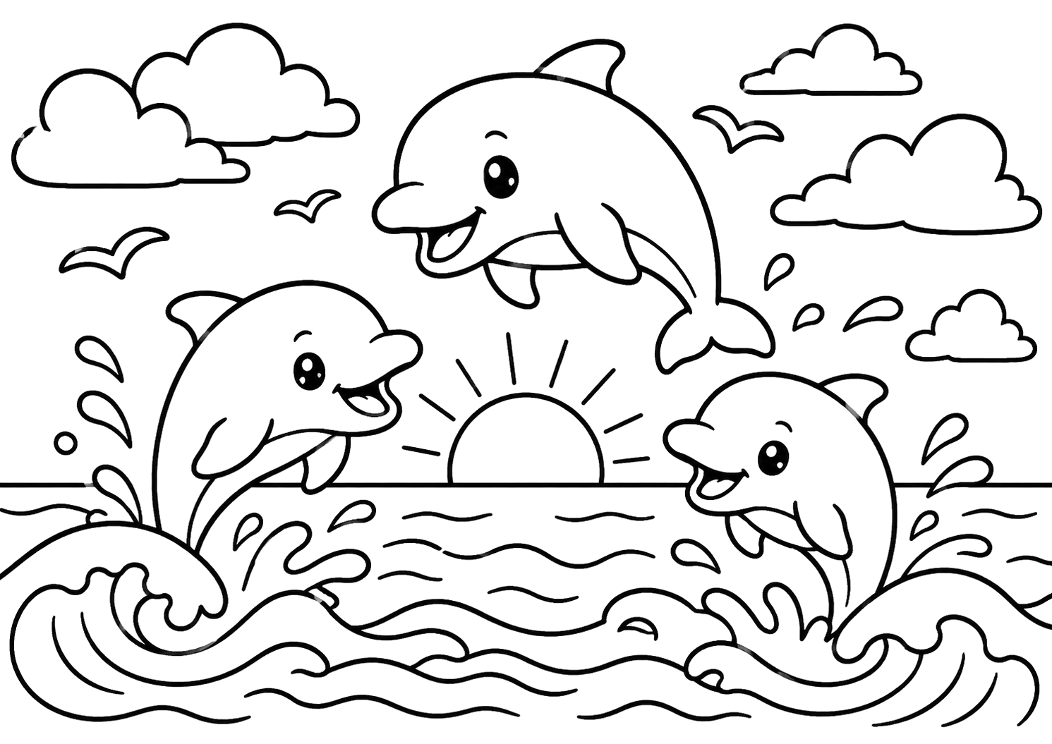 イルカたちのにじいろサンセット