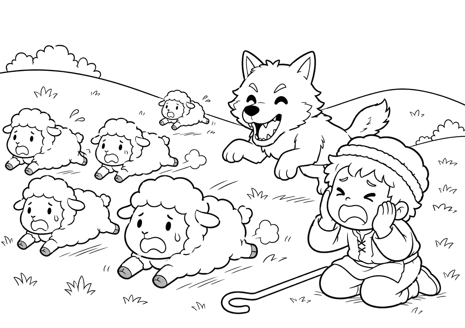 おおかみしょうねん：ほんとうにオオカミがきた