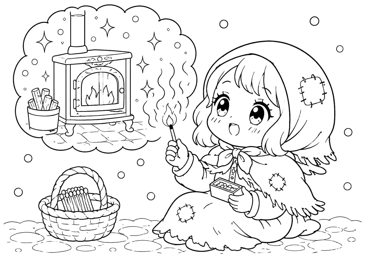 マッチうりのしょうじょ：ストーブのまぼろし