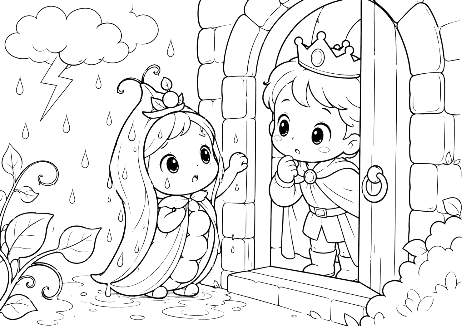 えんどうまめのおひめさま：あらしのよるのひめ