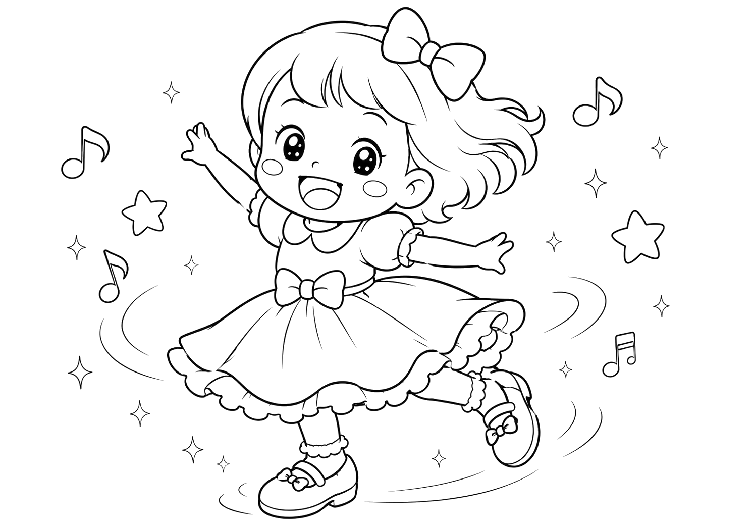 あかいくつ：うれしそうにおどる