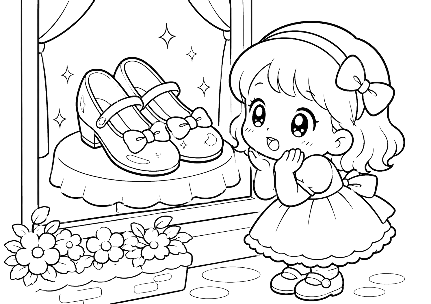 あかいくつ：あかいくつをみつめる