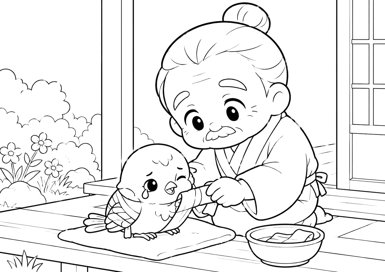 すずめをてあて