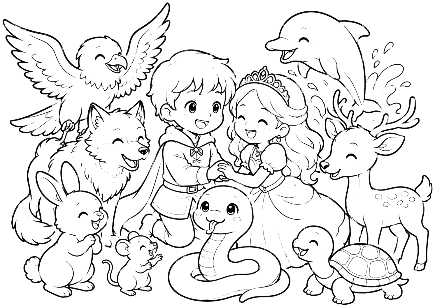 しろへび：おうじょとむすばれる