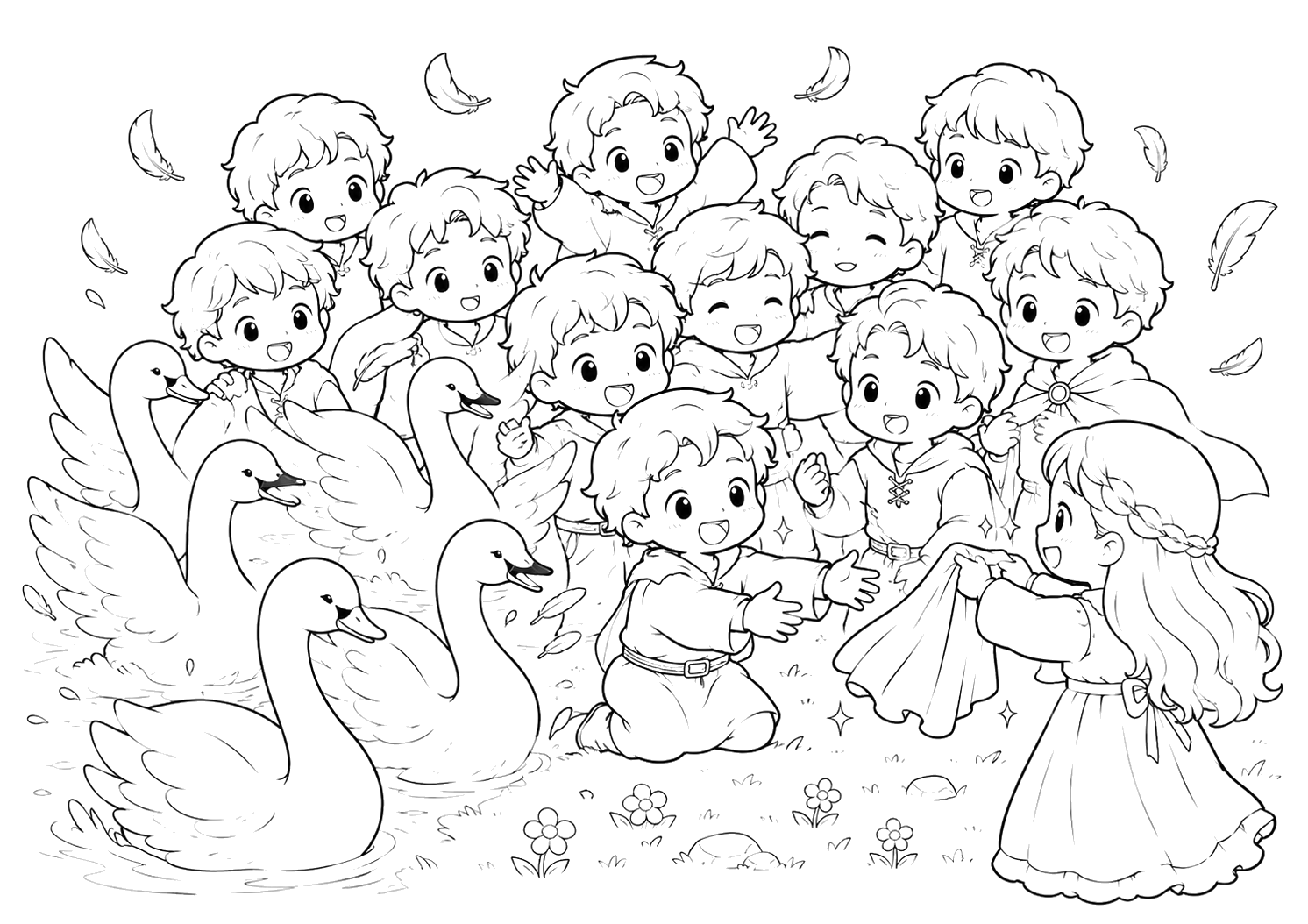 やせいのはくちょう：にんげんにもどる
