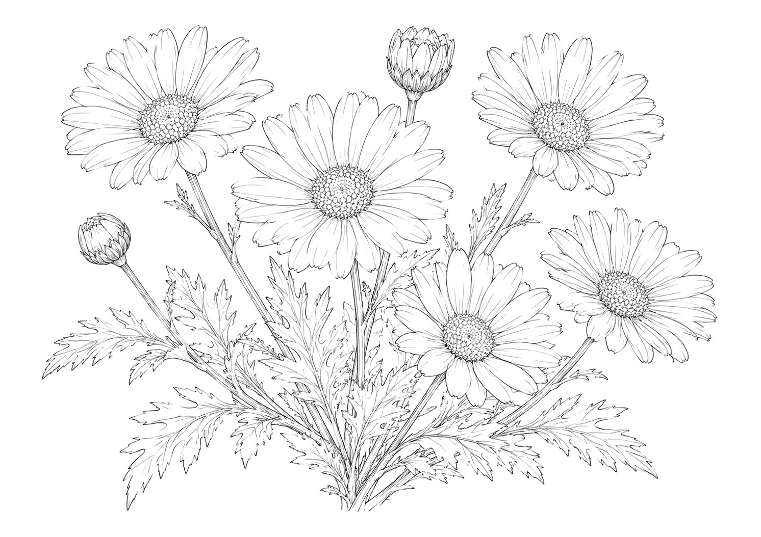 デイジーの細密画
