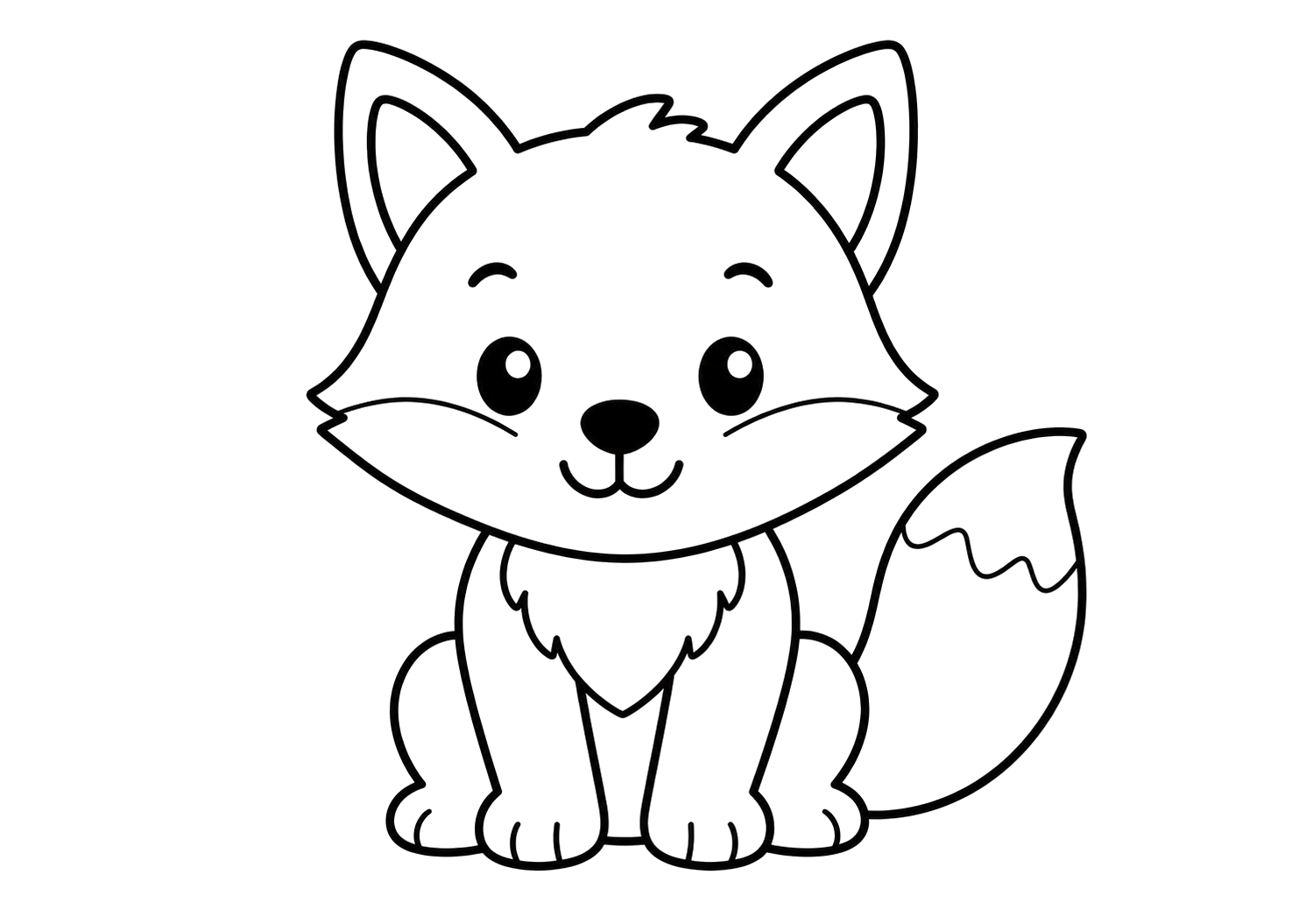 ふわふわしっぽのこぎつね