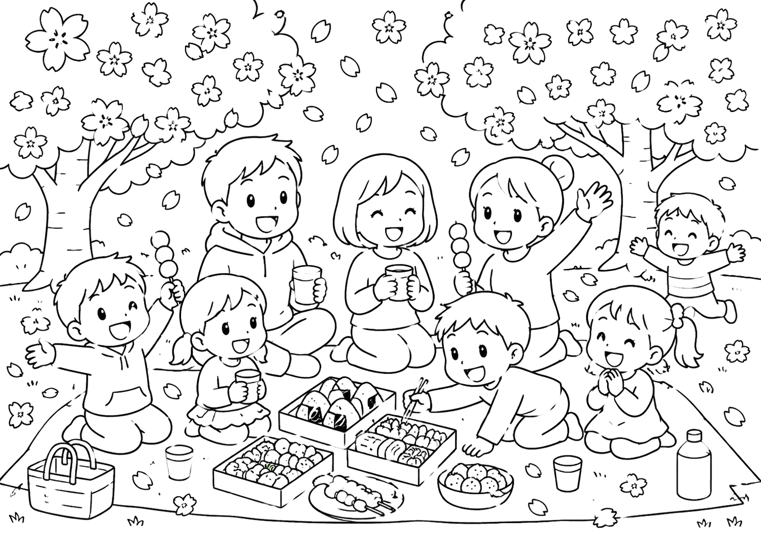 にぎやかなおはなみ