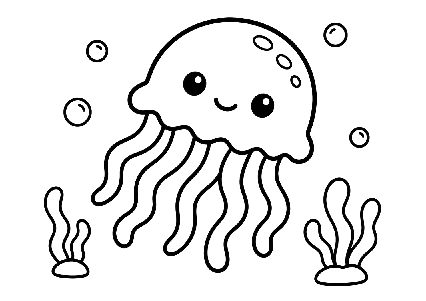 クラゲと海藻