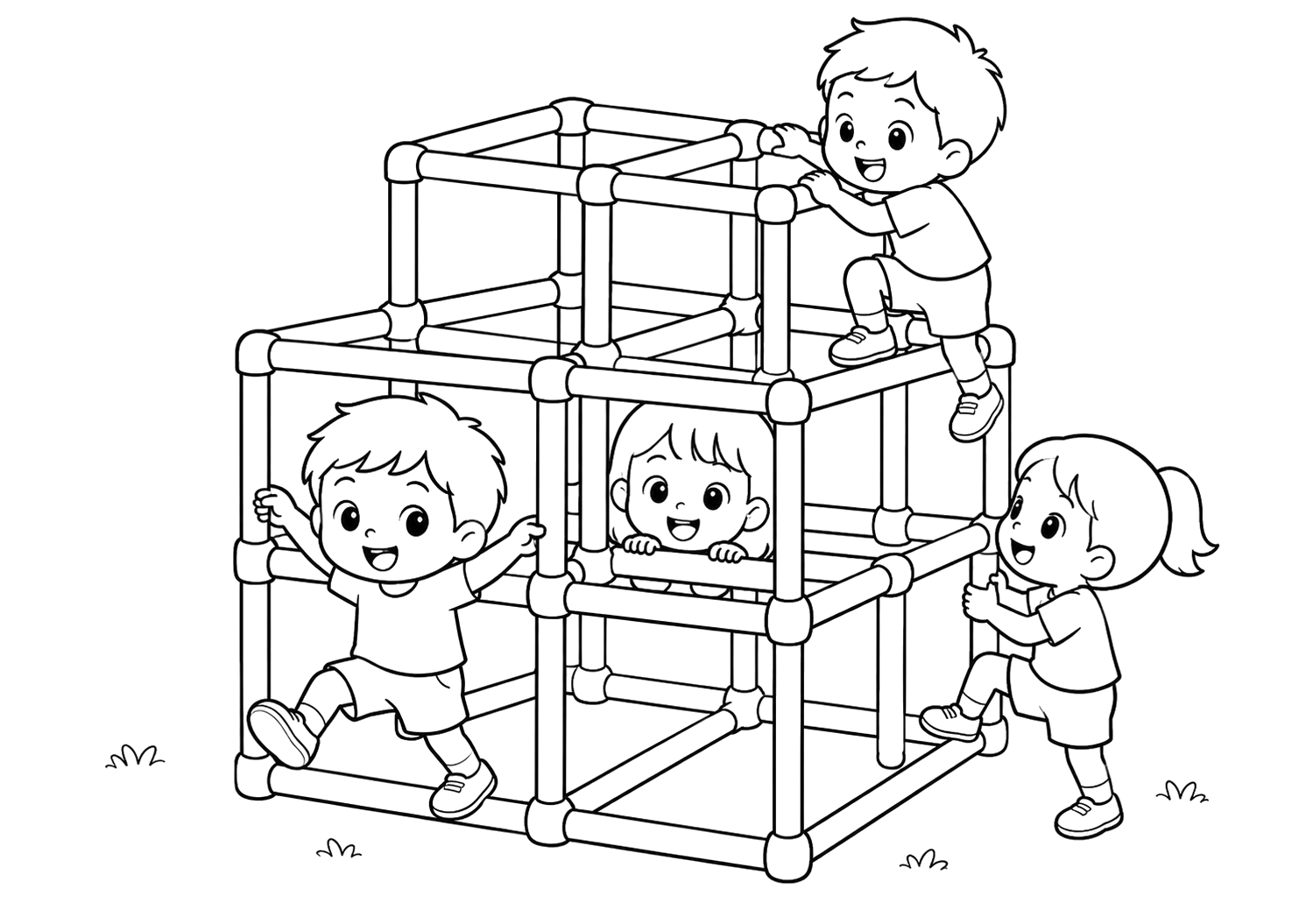 みんなでジャングルジム