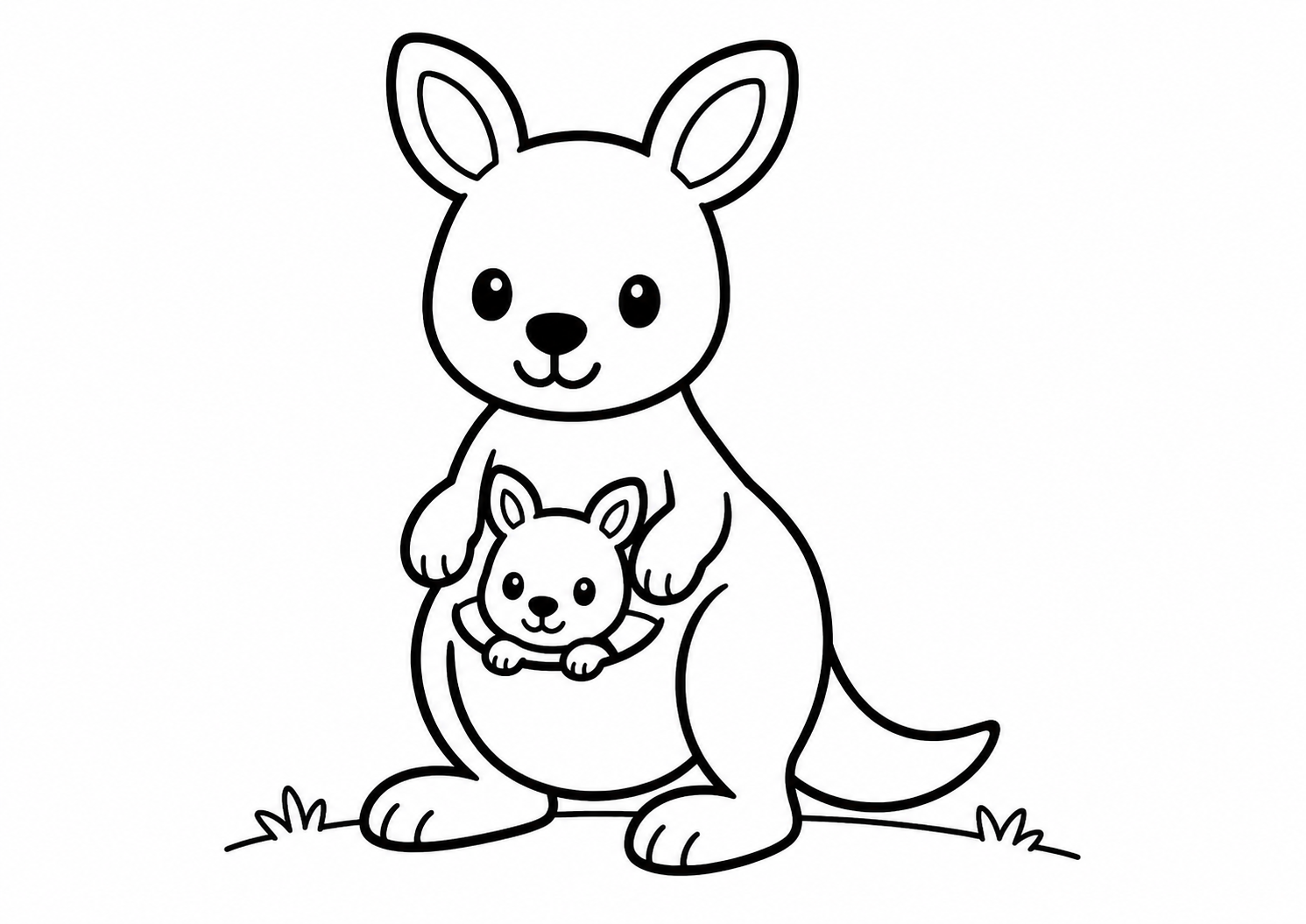 ポーチのなかにあかちゃん