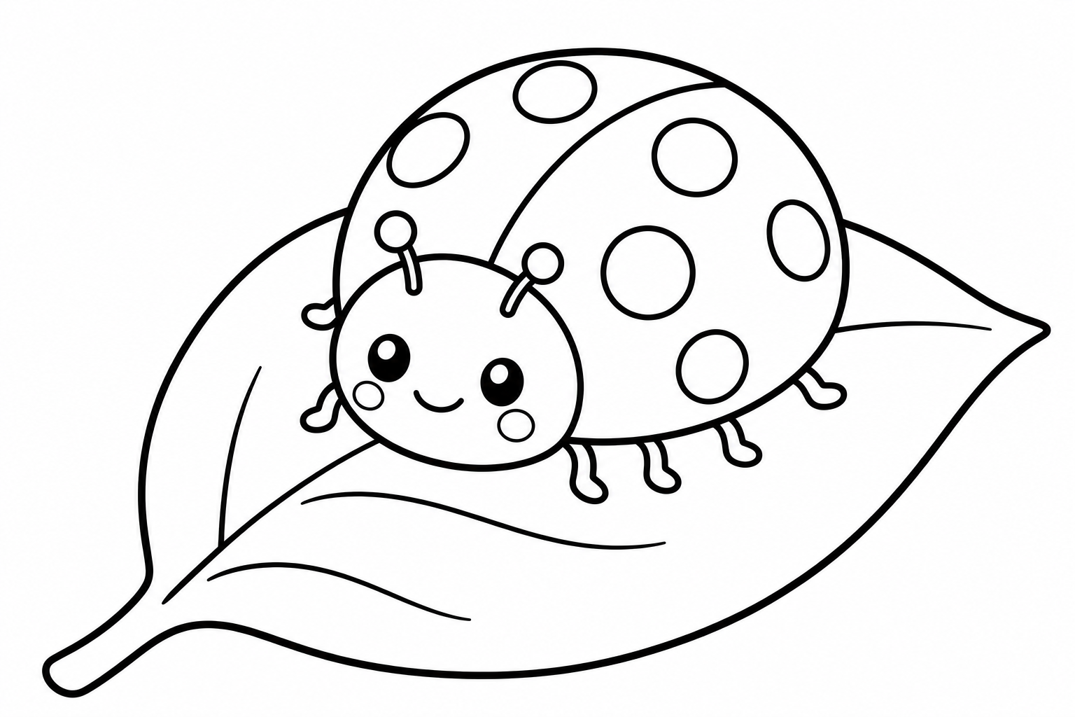 はっぱのうえのてんとうむし