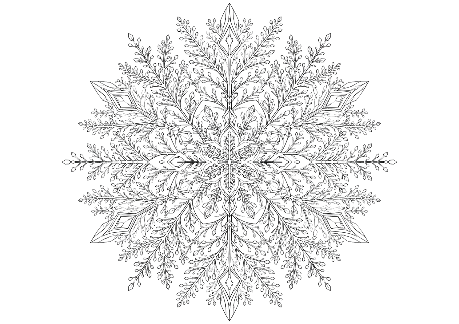 雪の結晶の曼荼羅