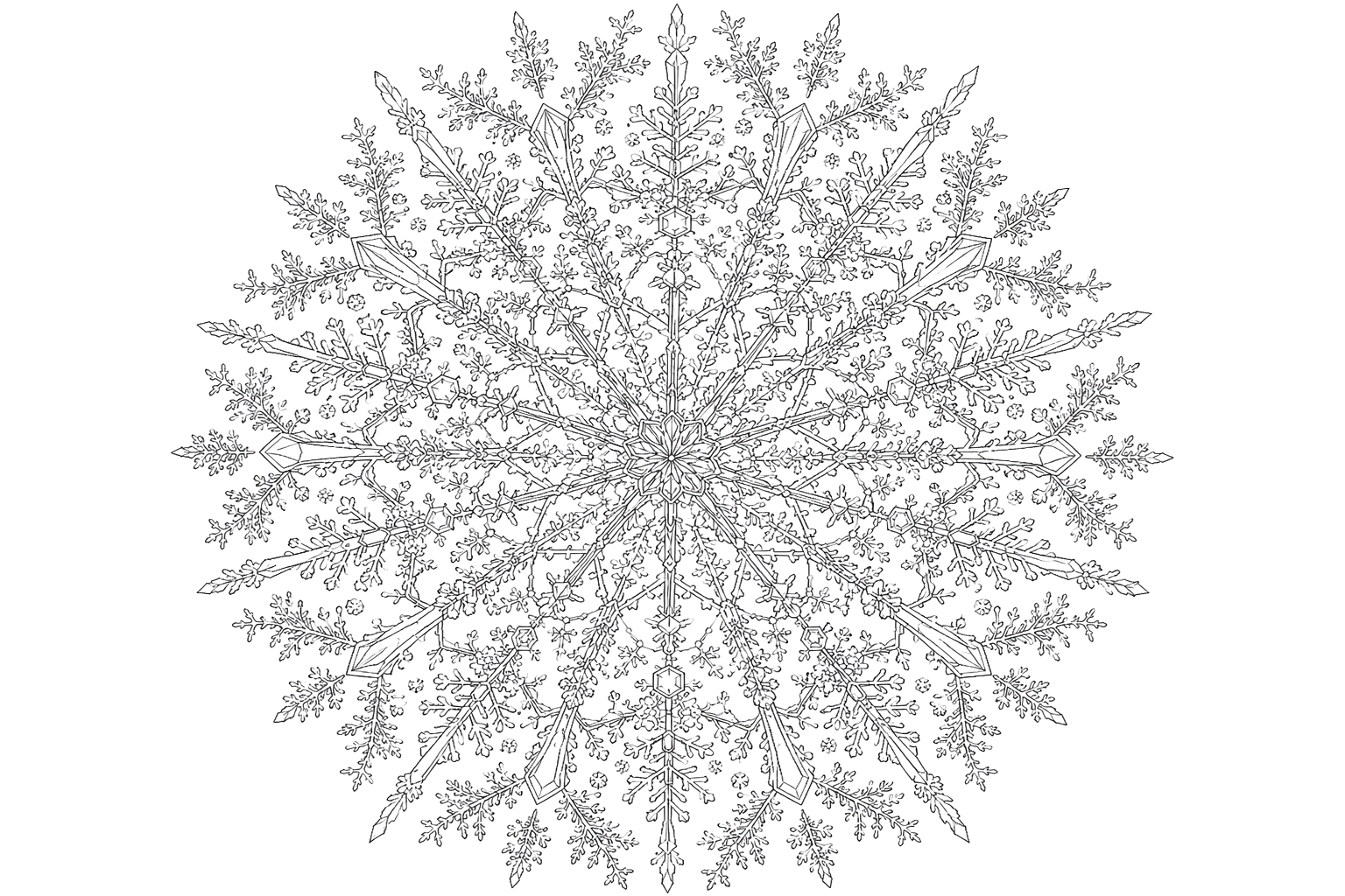 雪の結晶の曼荼羅