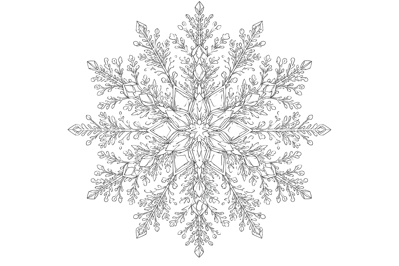 雪の結晶の曼荼羅