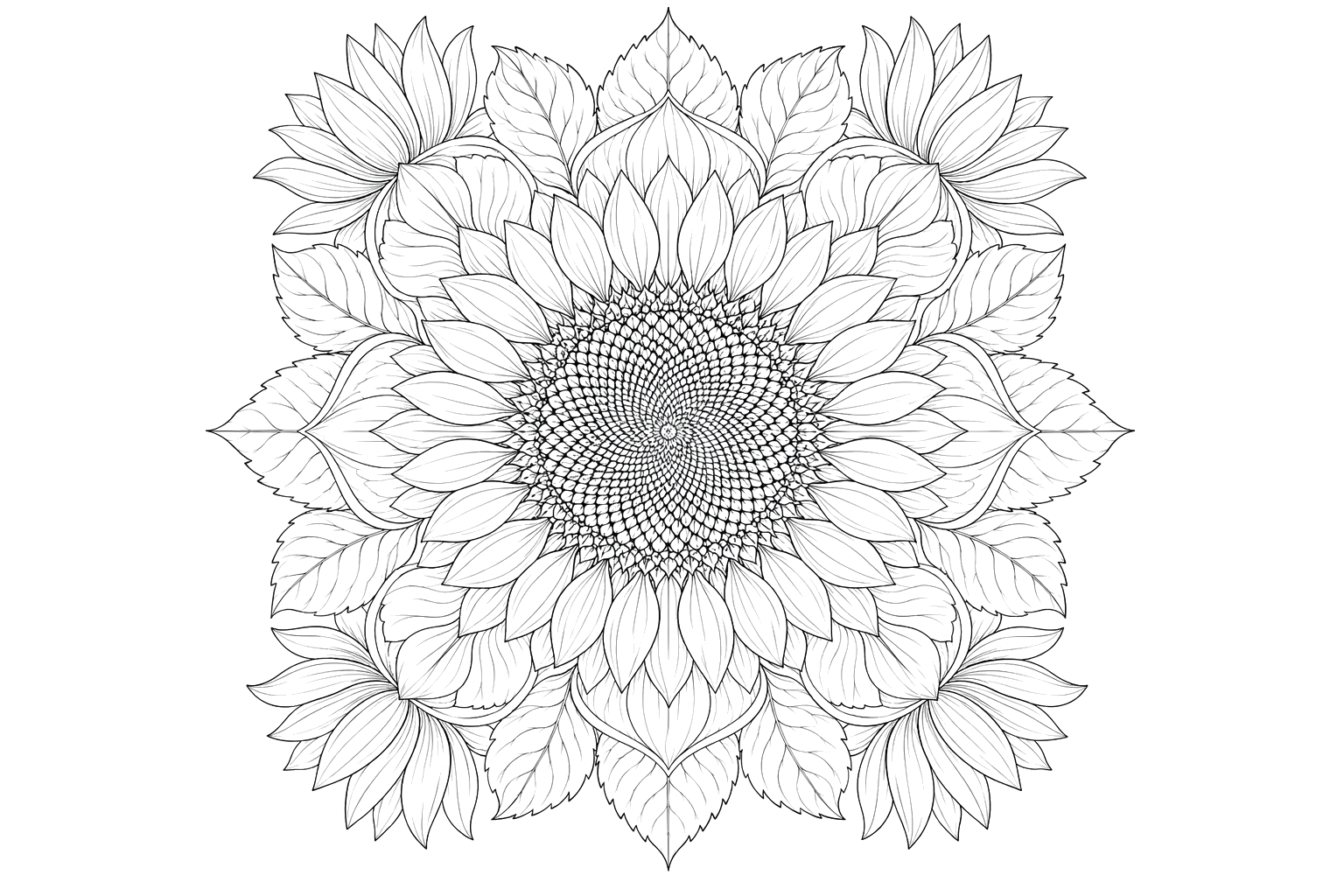 ひまわりの曼荼羅