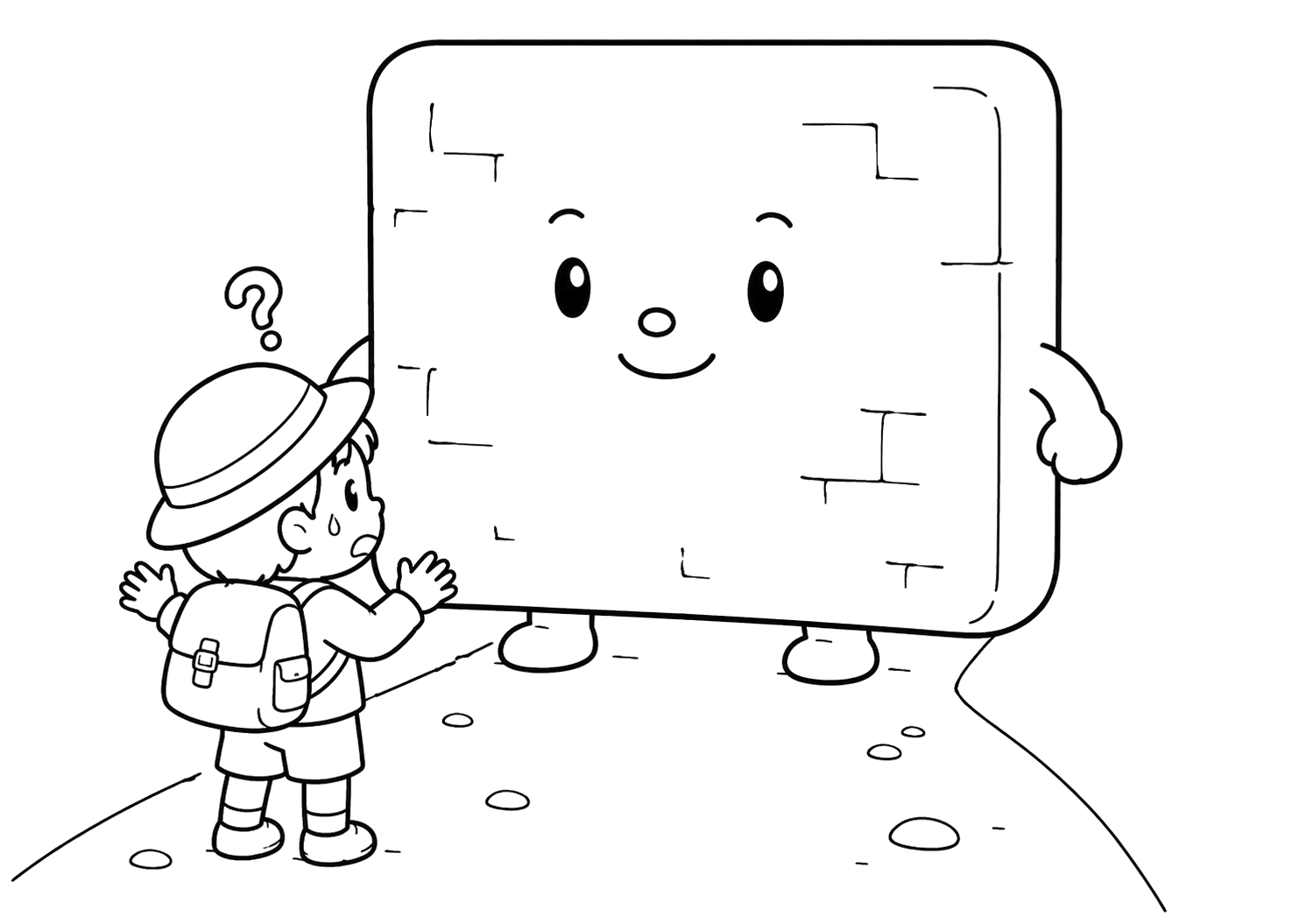 みちをふさぐぬりかべ