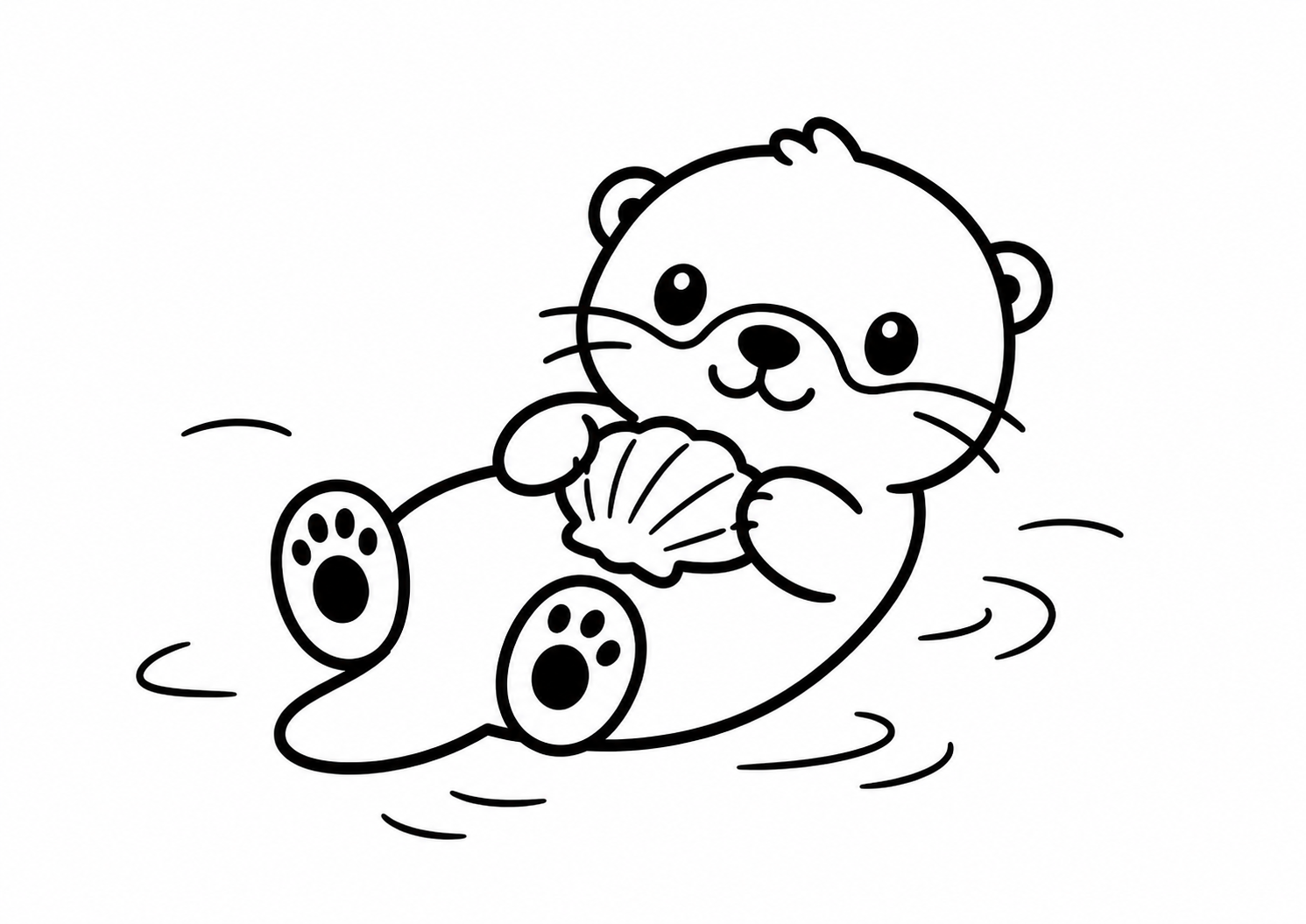 ラッコと貝がら