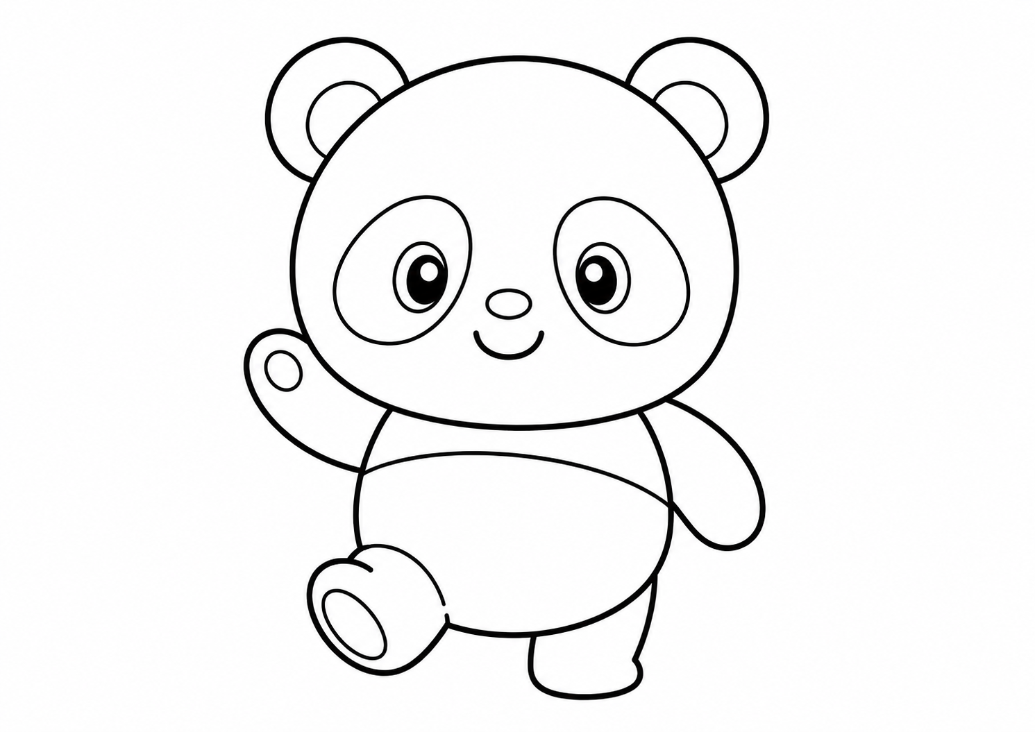 てをふってえがおのパンダさん