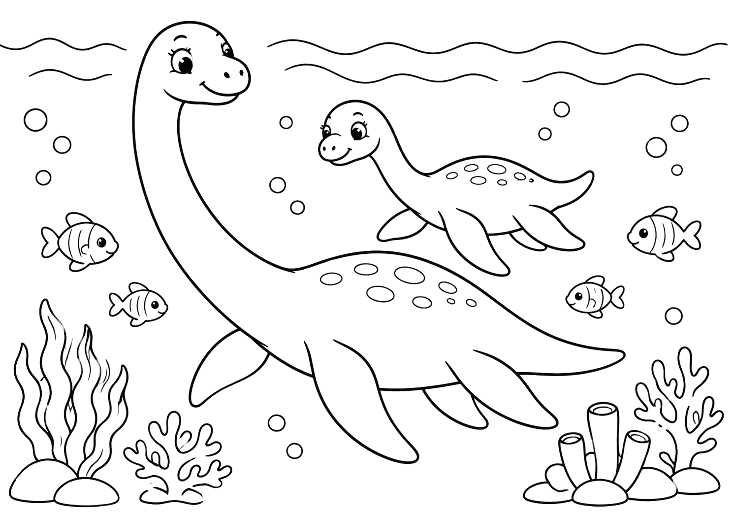 プレシオサウルスのおやこ