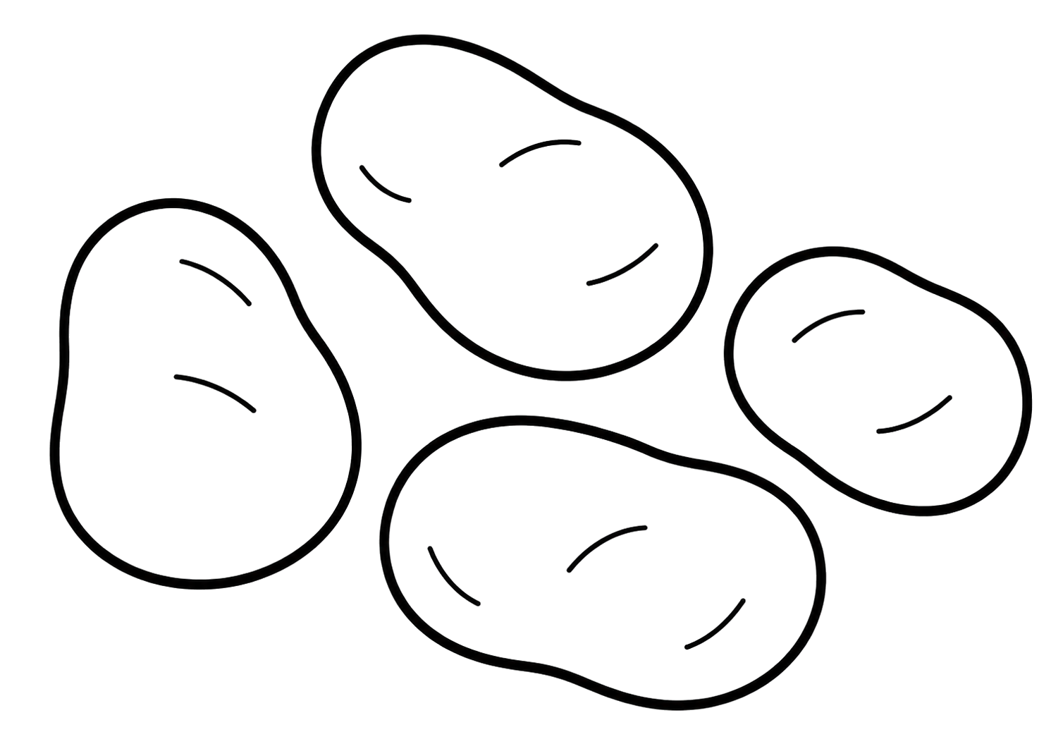 じゃがいもがならんだ