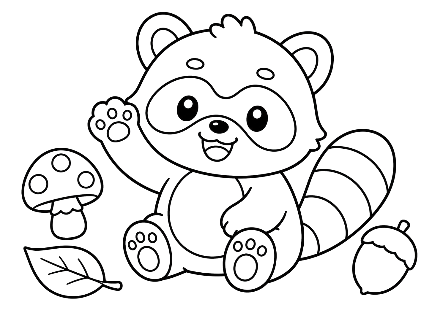 きのこときのはとたぬき