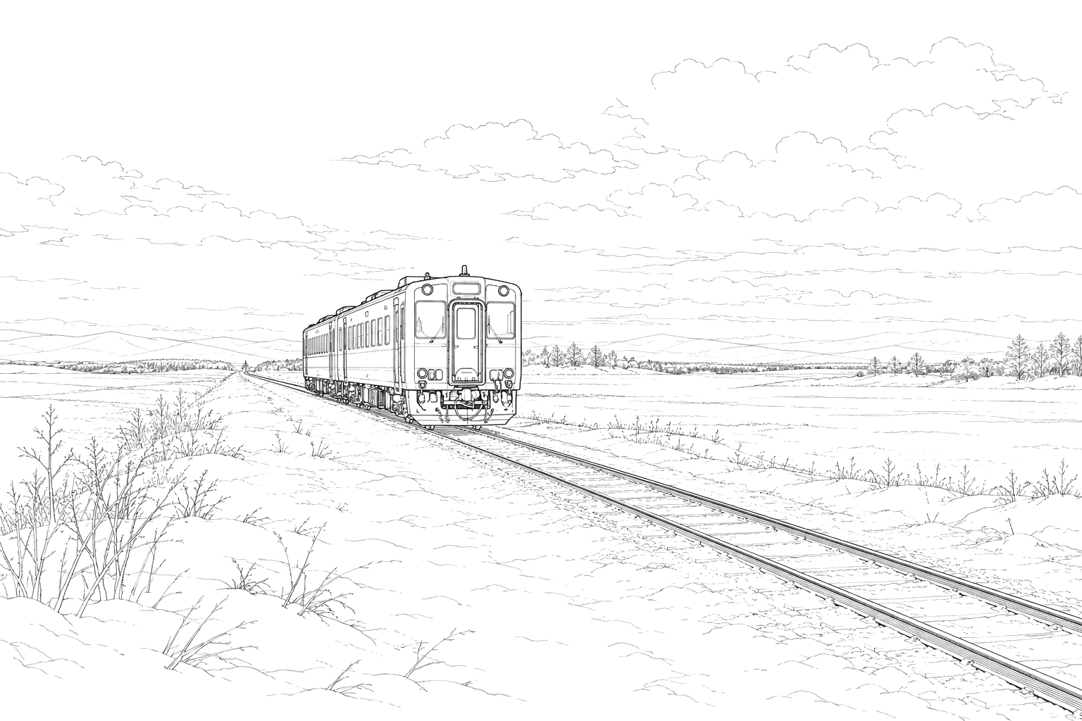 雪原の列車(やさしい)