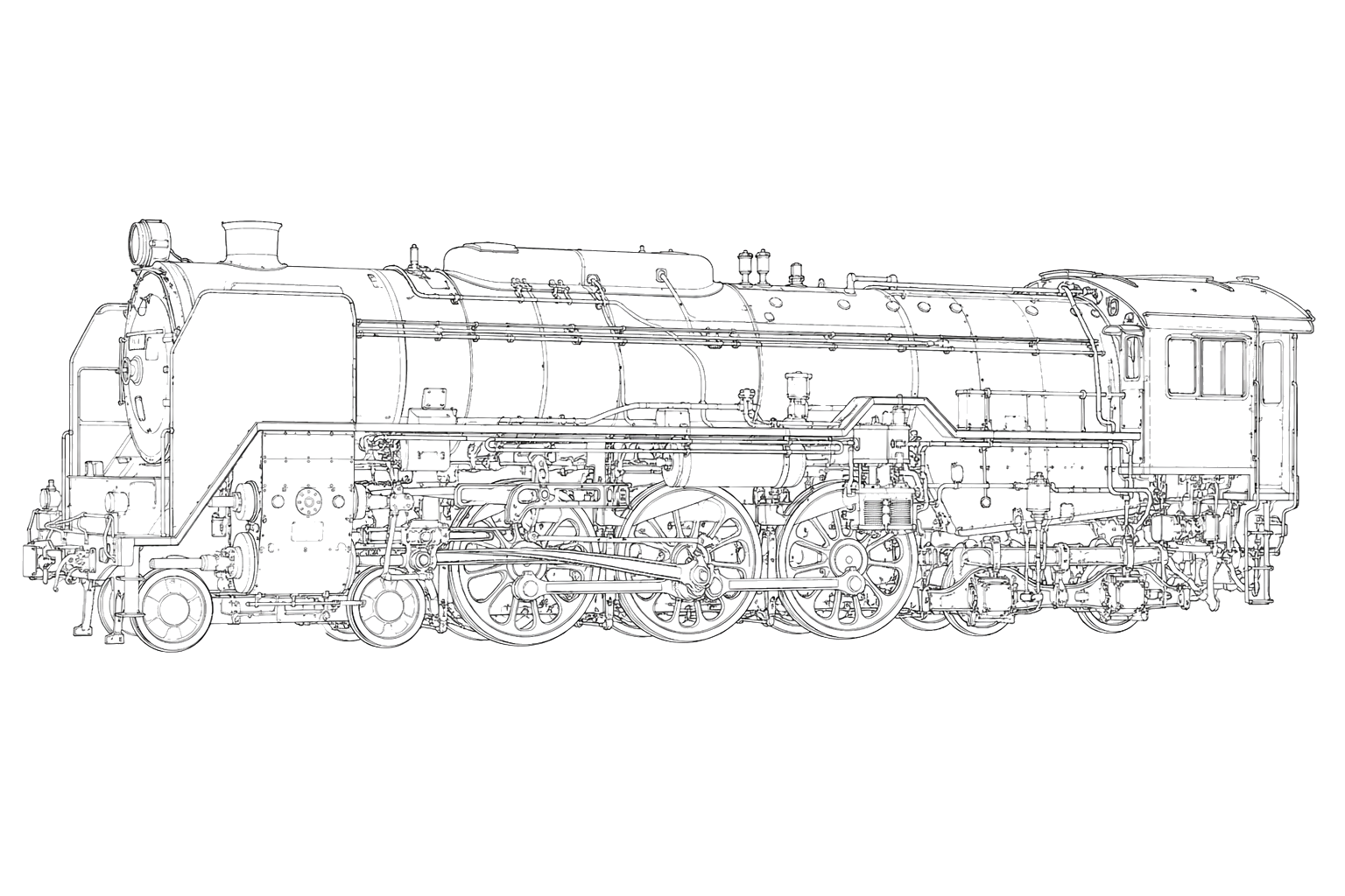 C62蒸気機関車(やさしい)