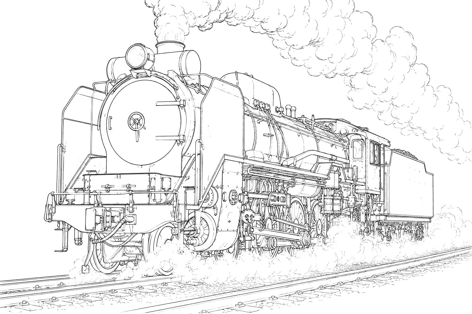 D51蒸気機関車(ふつう)