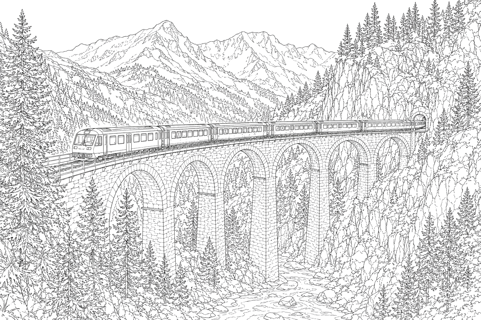 スイスアルプスの山岳鉄道