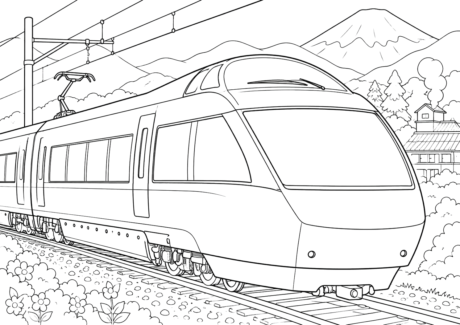 ロマンスカーGSE70000形のけしき