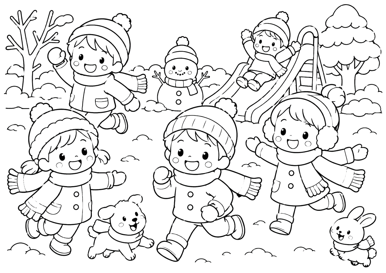 ふゆのこうえんであそぼう