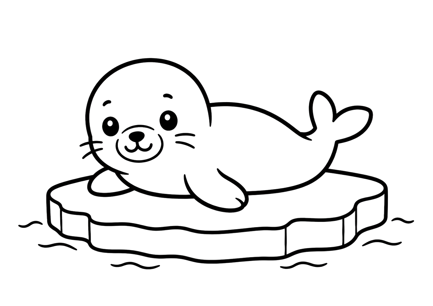 アザラシと氷のうえ