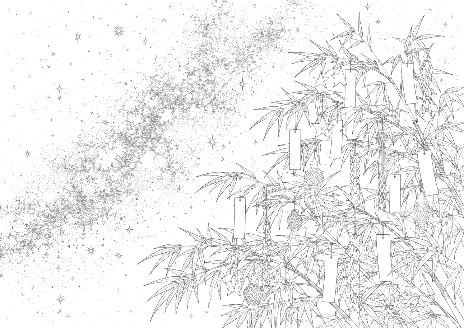 七夕と天の川（ふつう）